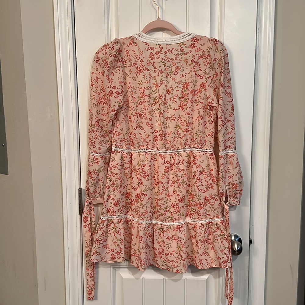 For Love and Lemons Sweet Disposition Swing Dress Pink Floral Size XS - Picture 8 of 10